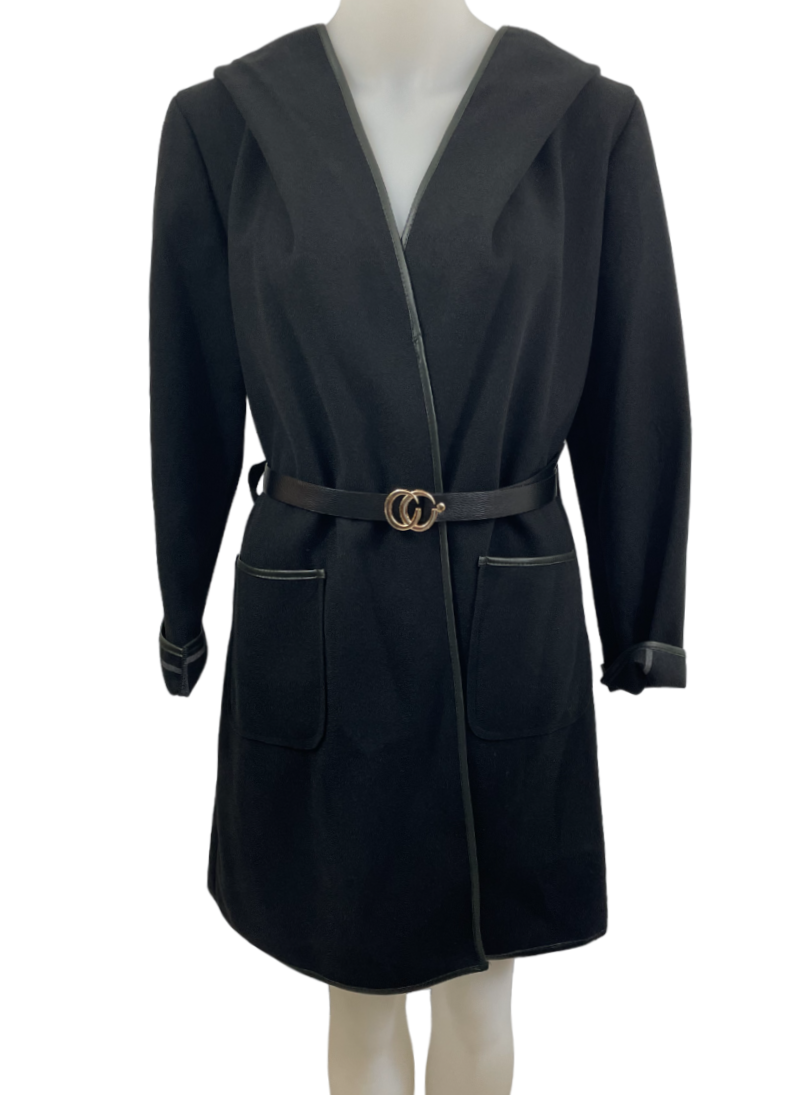 Léger manteau peignoir à capuchon avec ceinture CC - Italie