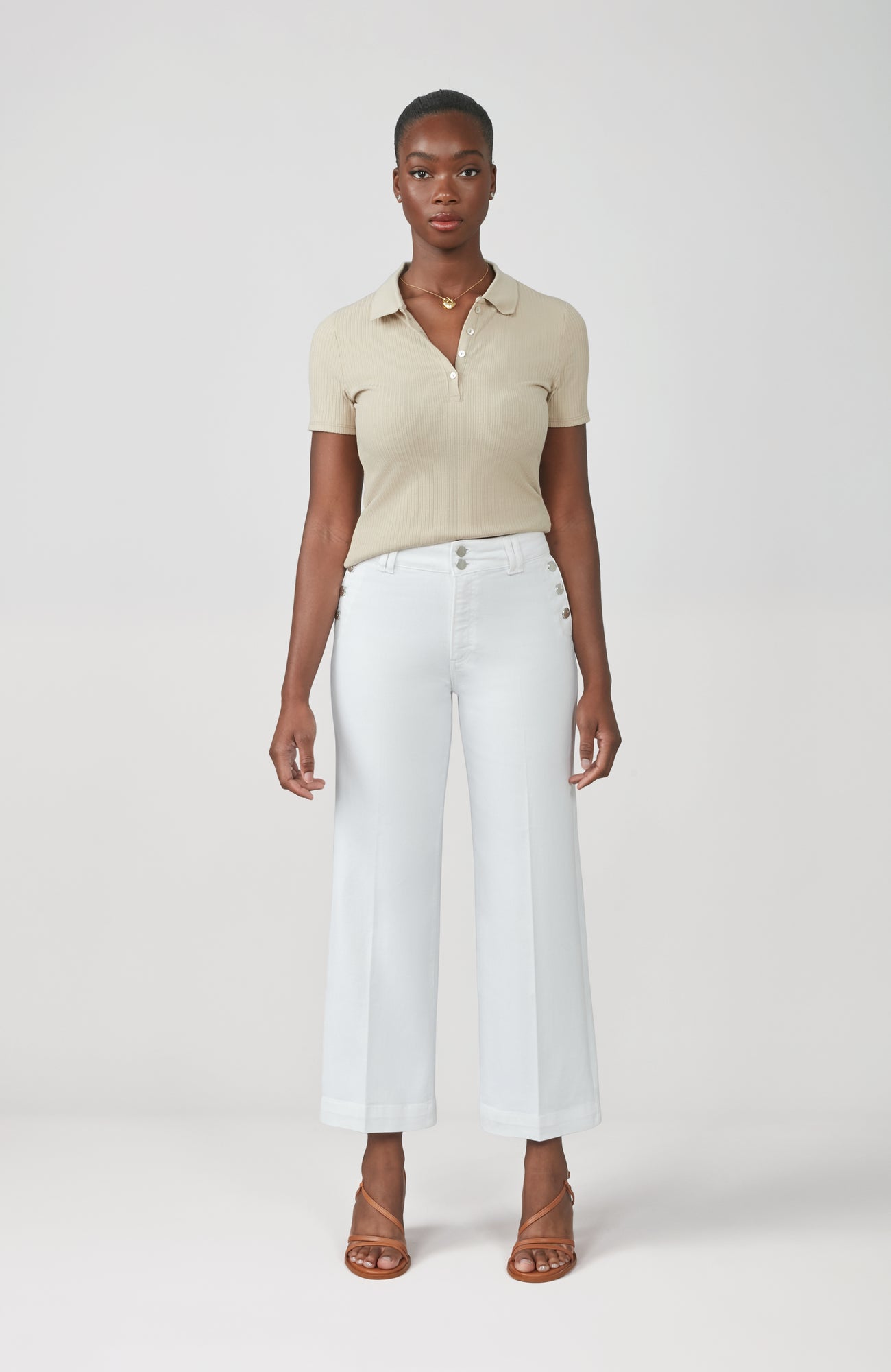 Charger l'image dans la galerie, Pantalon jean à taille haute et jambes larges
