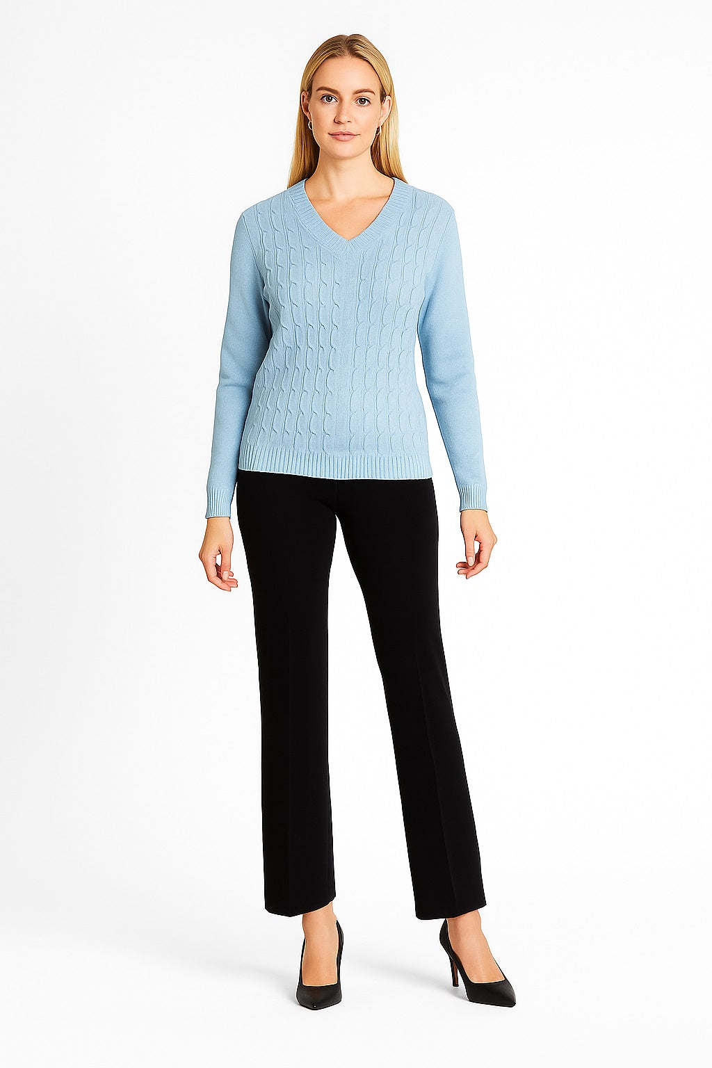 Charger l&#39;image dans la galerie, Chandail en tricot tressé avec une touche lustrée
