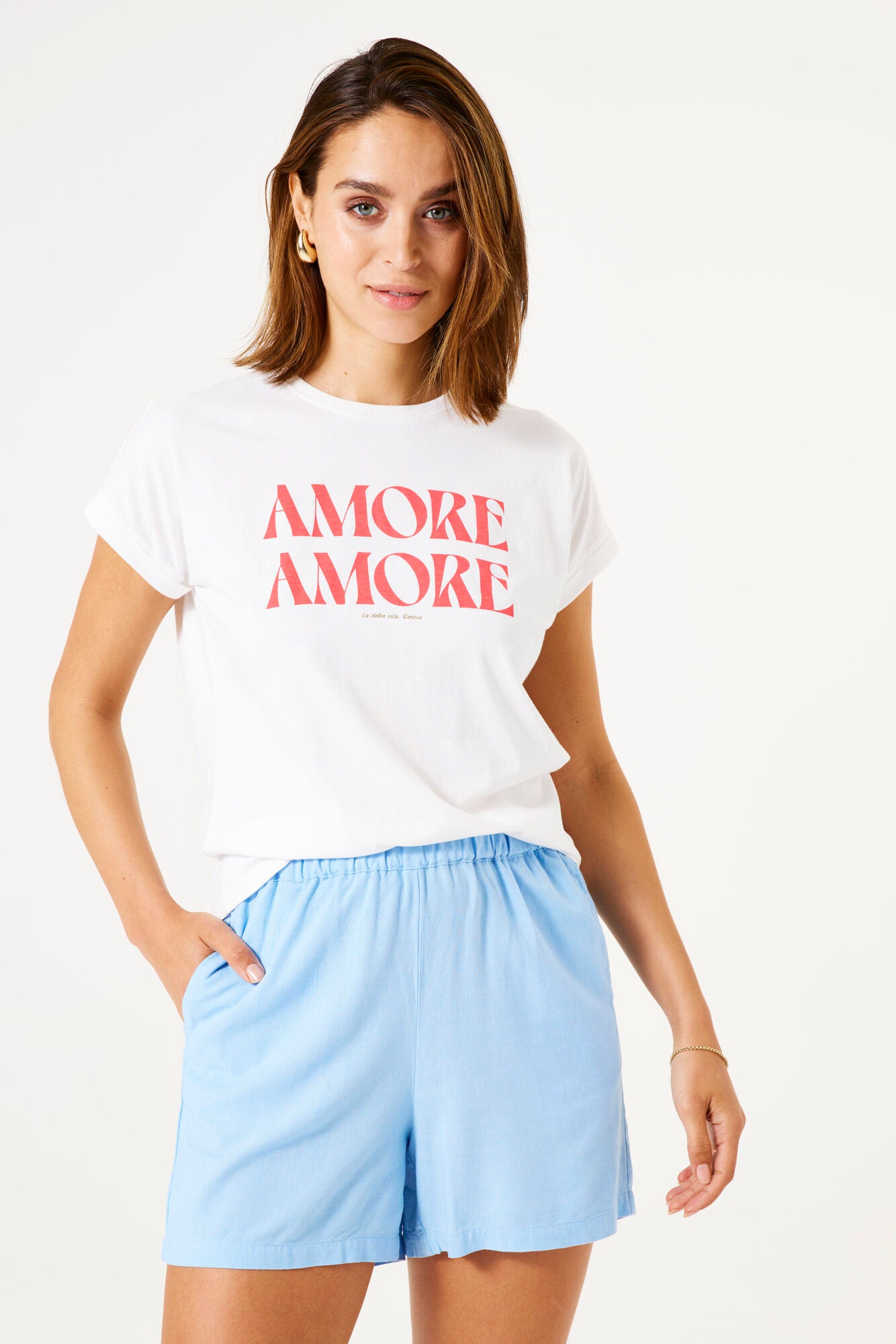 Charger l&#39;image dans la galerie, Haut en coton scripts Amore
