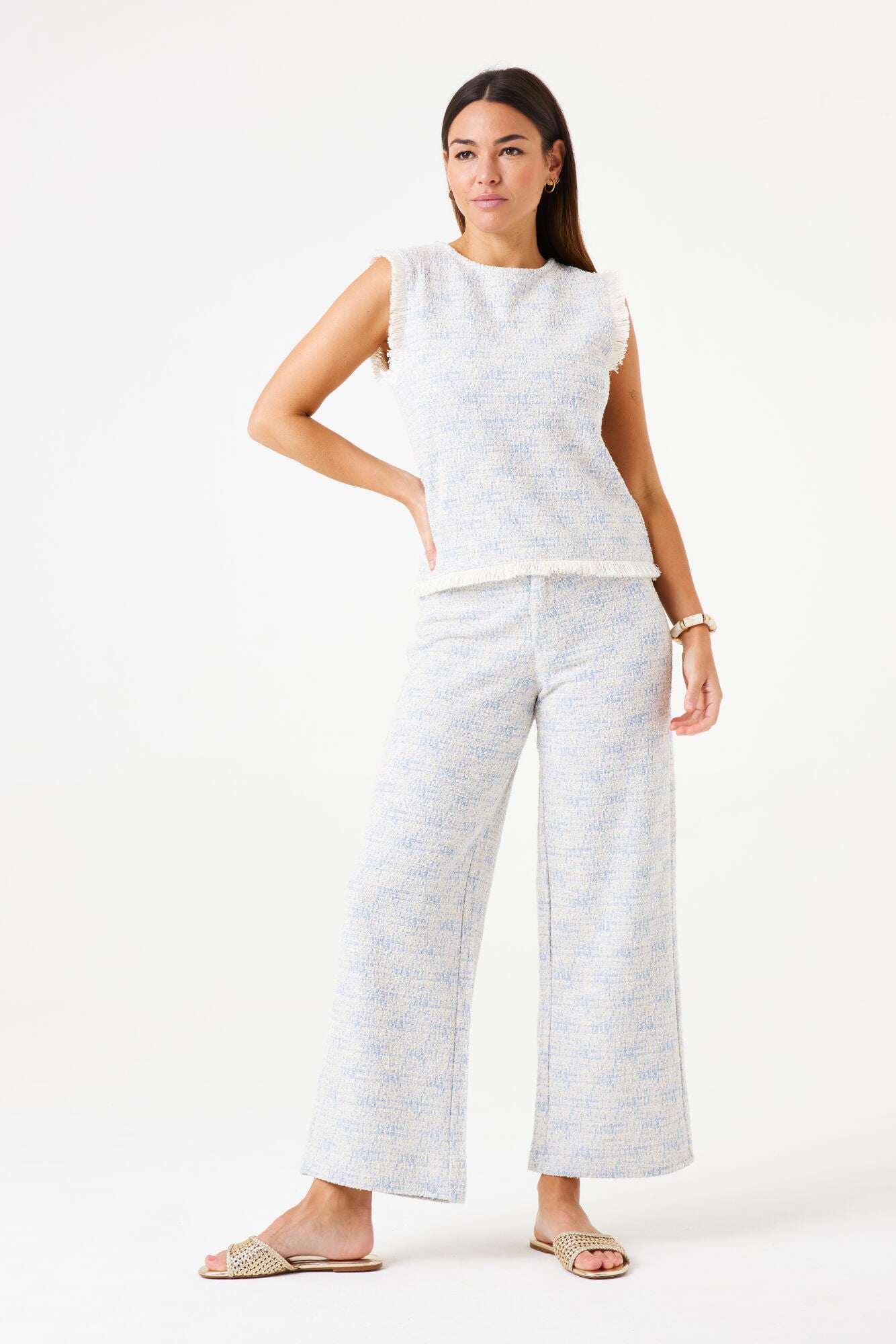 Charger l&#39;image dans la galerie, Pantalon en tricot à jambes larges - Garcia
