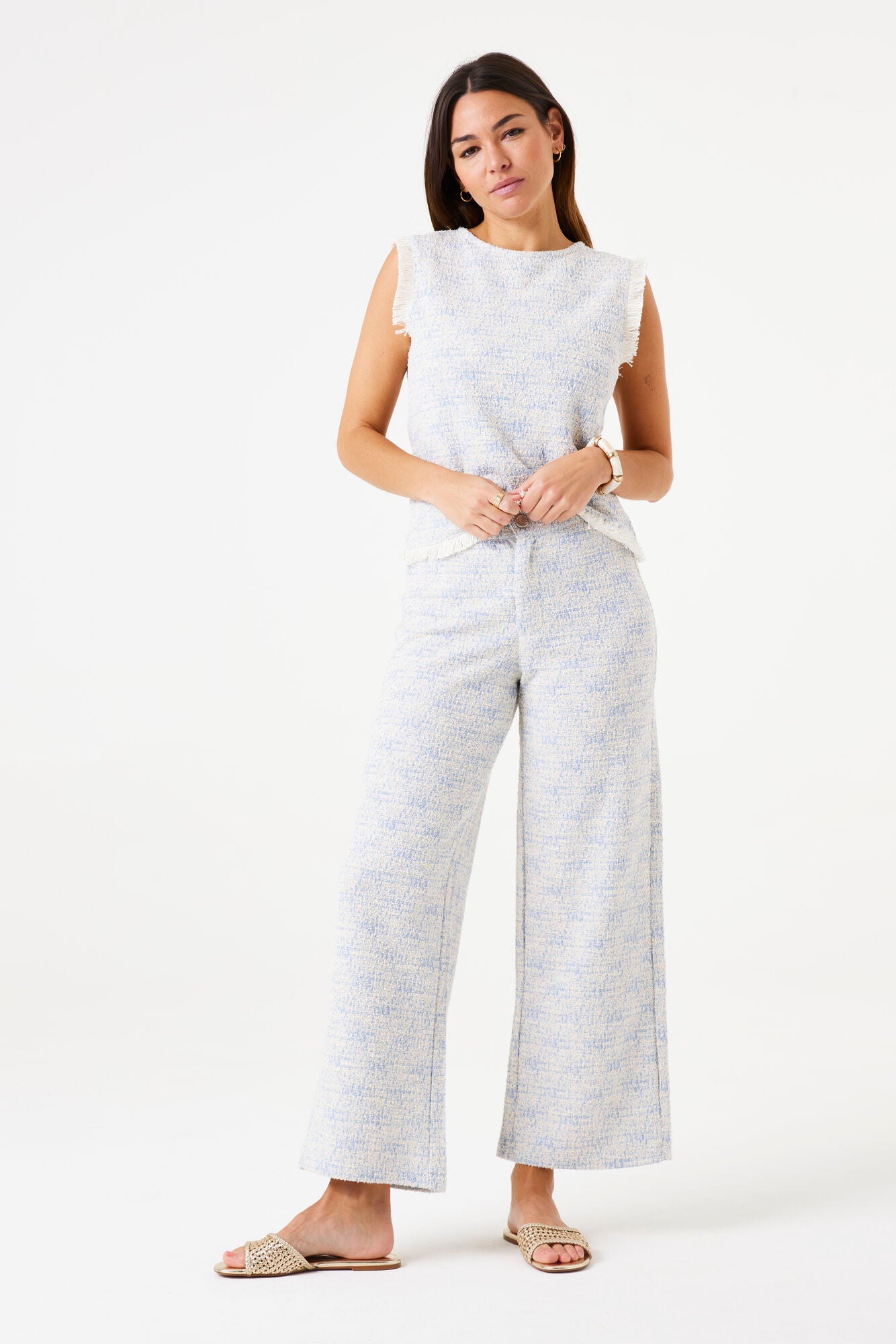 Charger l&#39;image dans la galerie, Pantalon en tricot à jambes larges - Garcia
