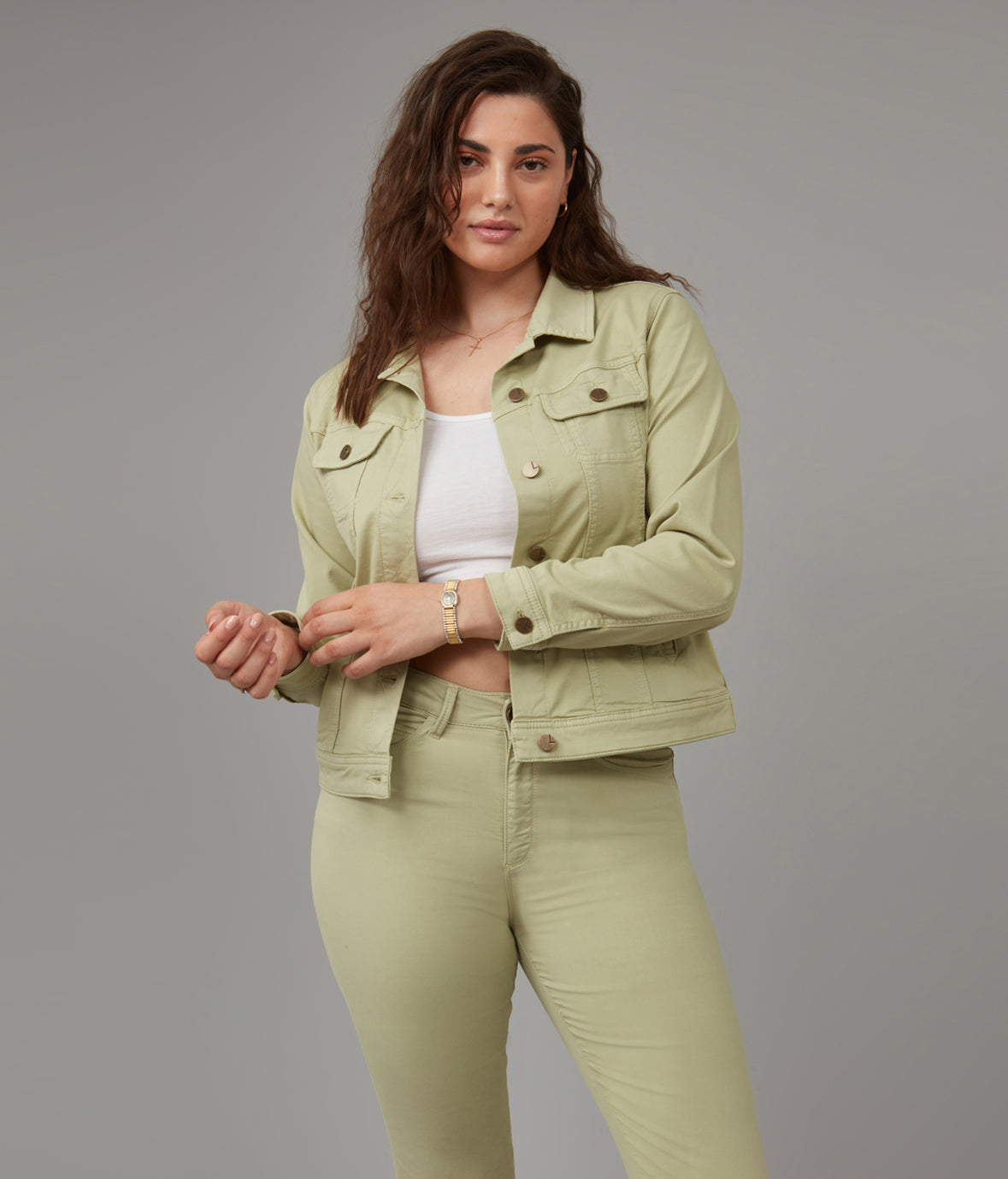 Charger l'image dans la galerie, Veste classique denim - Sauge

