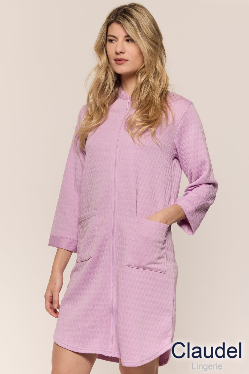Charger l'image dans la galerie, Robe de chambre texturée à fermeture éclair
