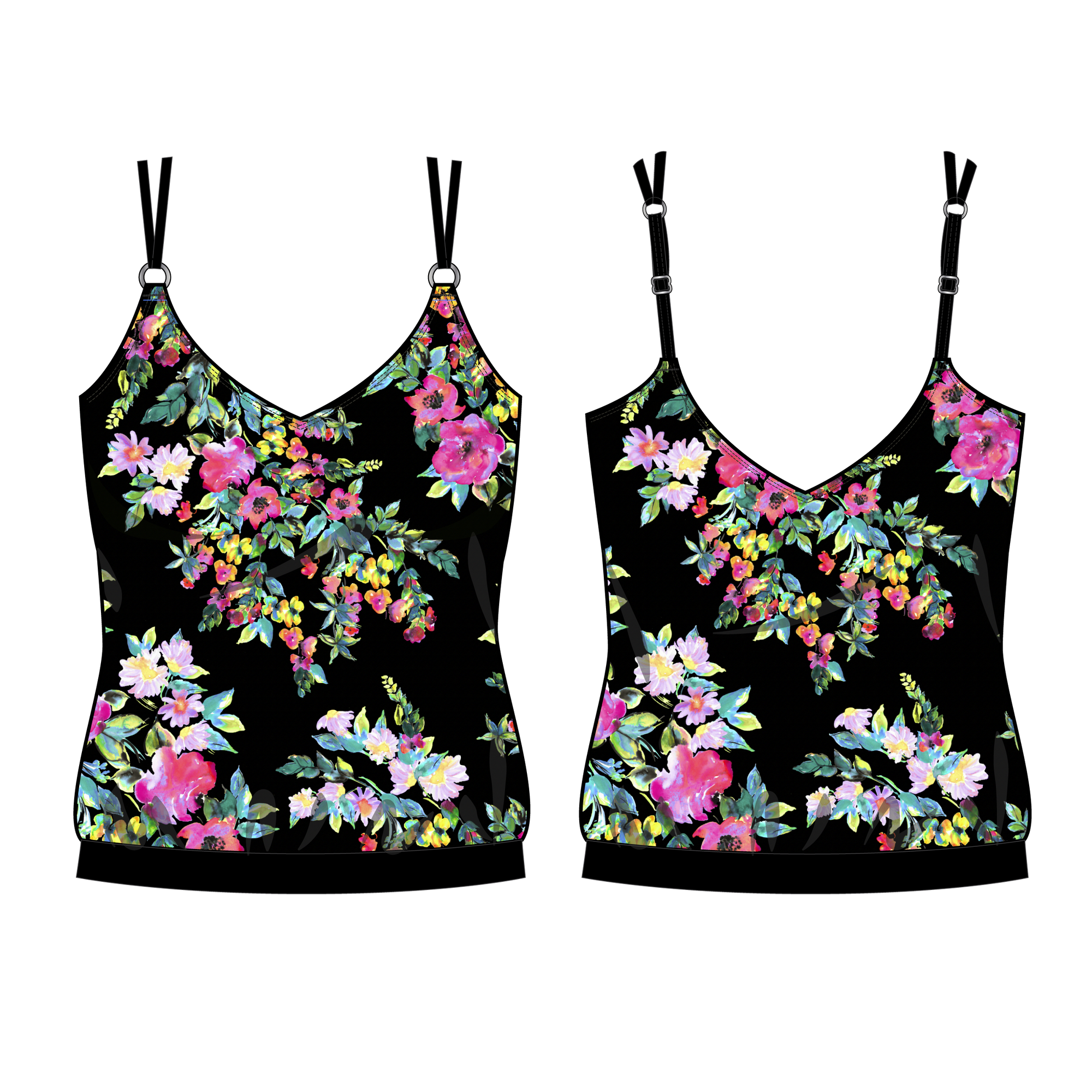 Charger l'image dans la galerie, Haut de maillot tankini blouson Blooming Beauty - Séparé

