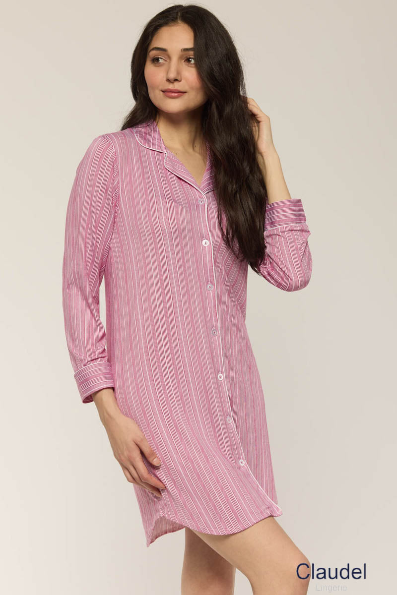 Chemise de nuit rayée