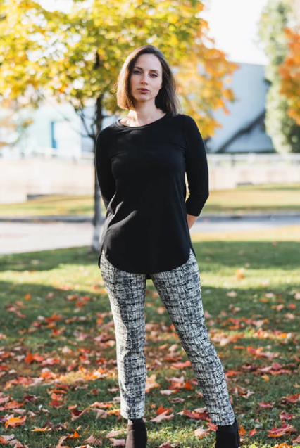 Pantalon taille haute à enfiler - P19-HW23 - (R-A11) - VENTE FINALE