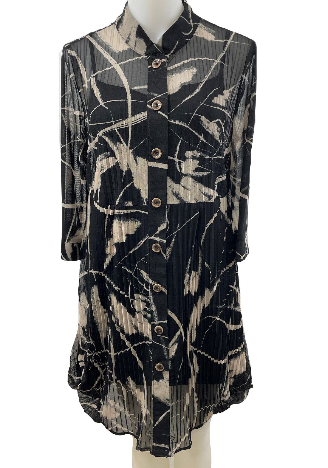 Charger l&#39;image dans la galerie, Élégant ensemble de robe boutonnée en chiffon plissé et nuisette unie
